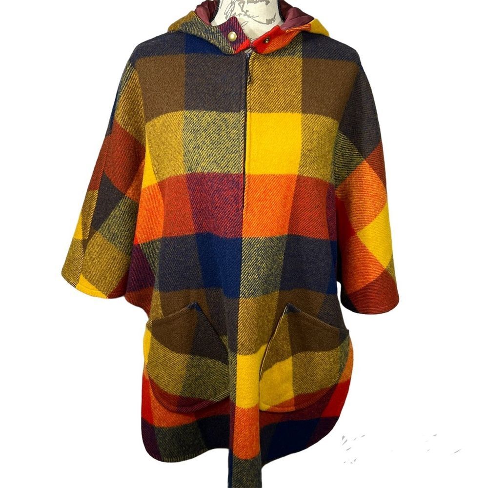 Vintage Knockabouts by Pendleton Pullover 100% Wool Poncho One Size